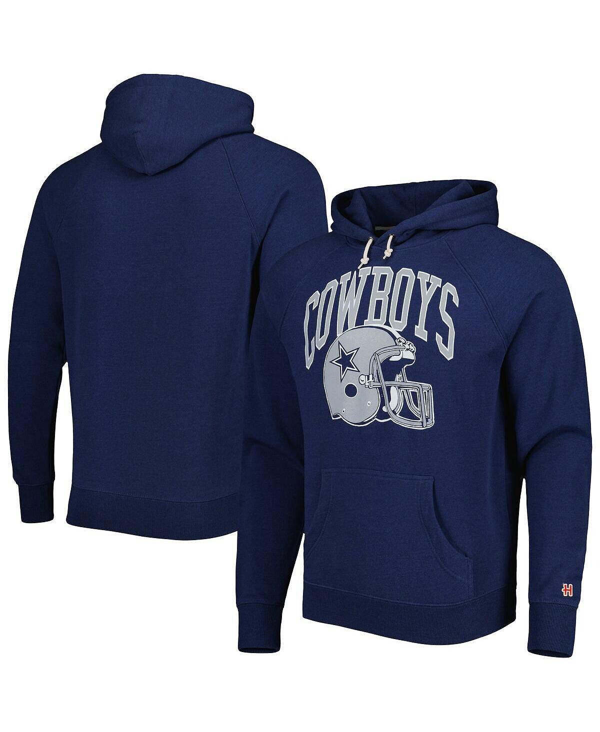 

Мужской темно-синий пуловер с капюшоном Dallas Cowboys Retro Helmet Tri-Blend реглан Homage
