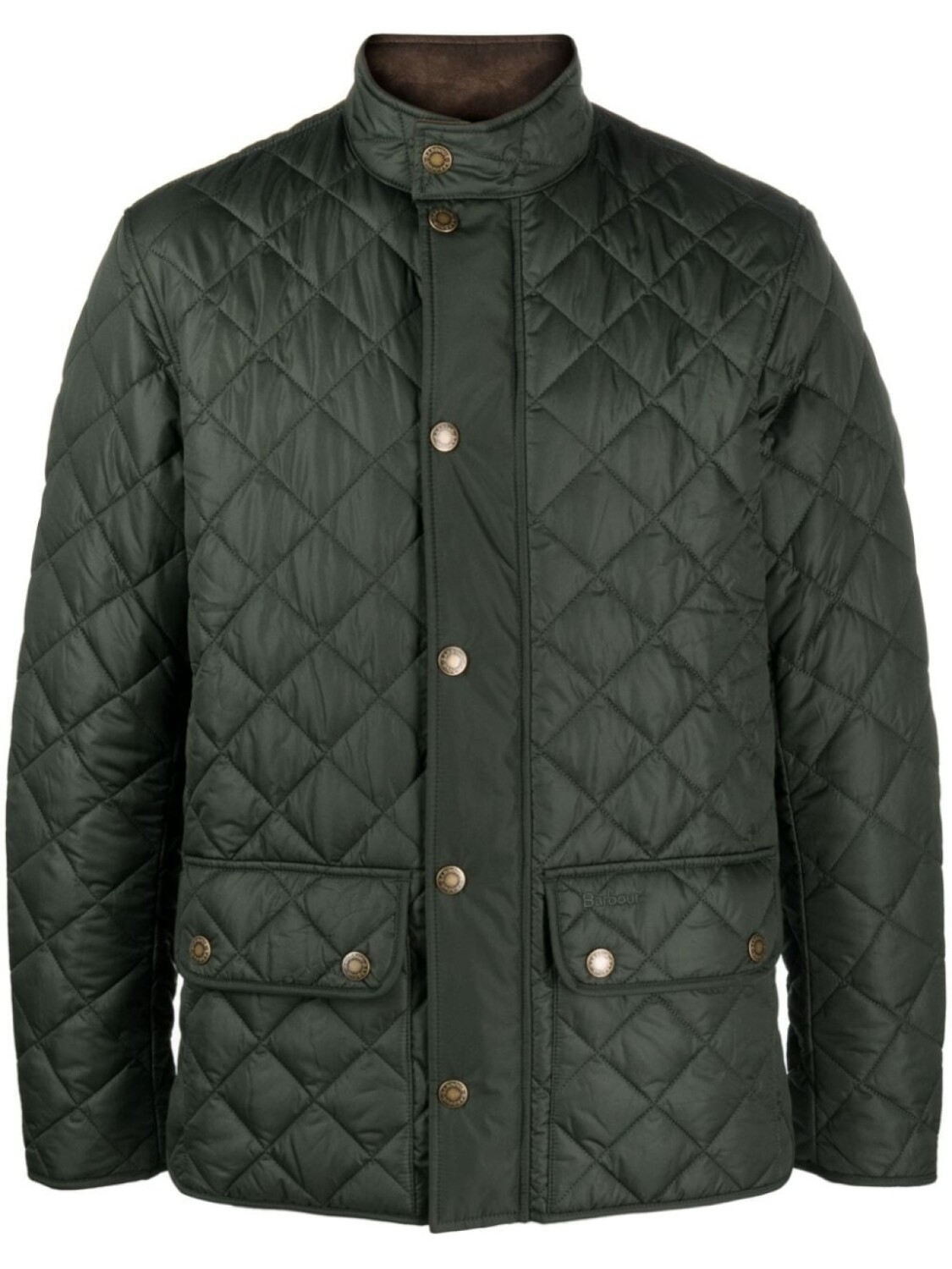 

Barbour стеганая куртка на пуговицах, зеленый
