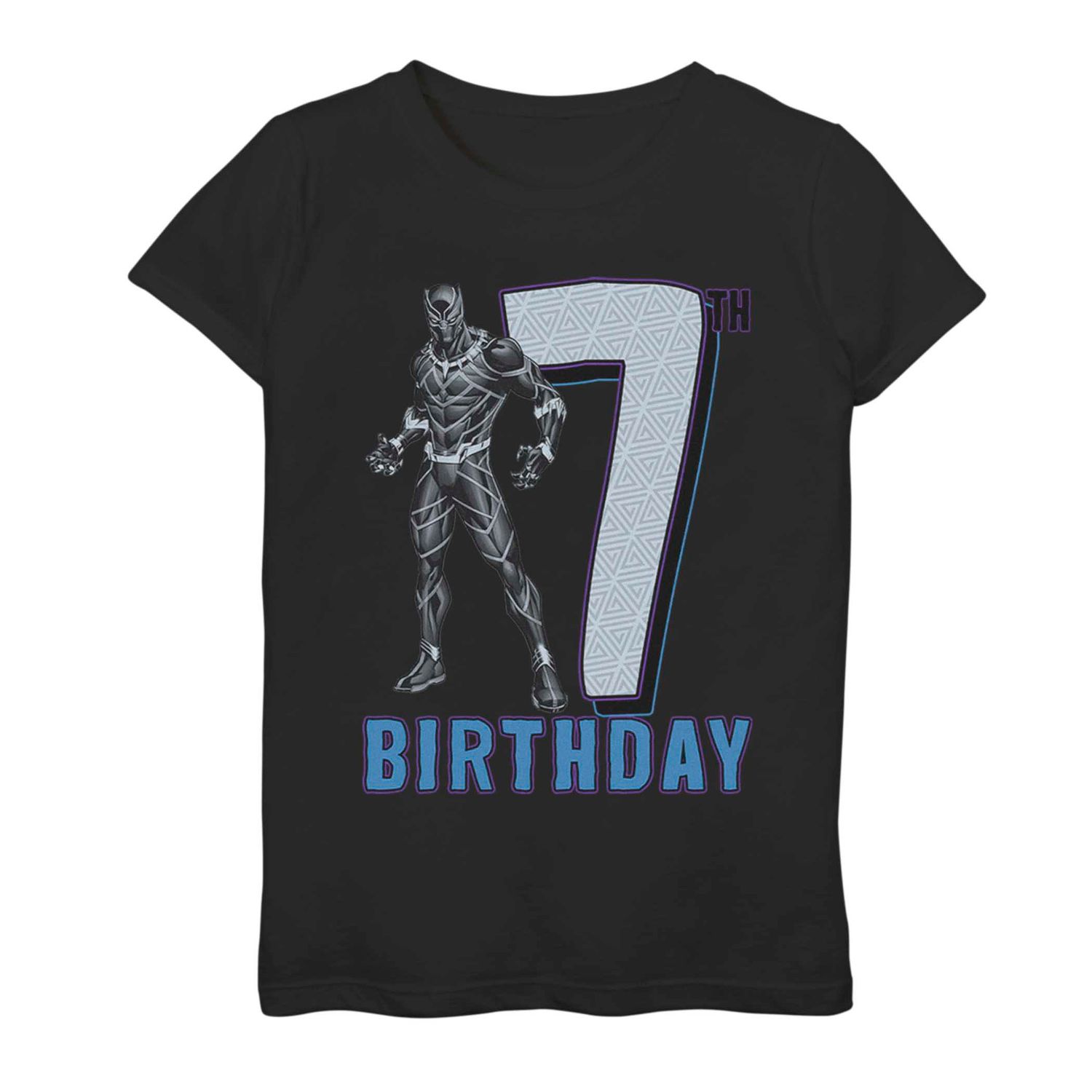 

Футболка на 7-й день рождения Marvel Black Panther для девочек 7–16 лет Licensed Character
