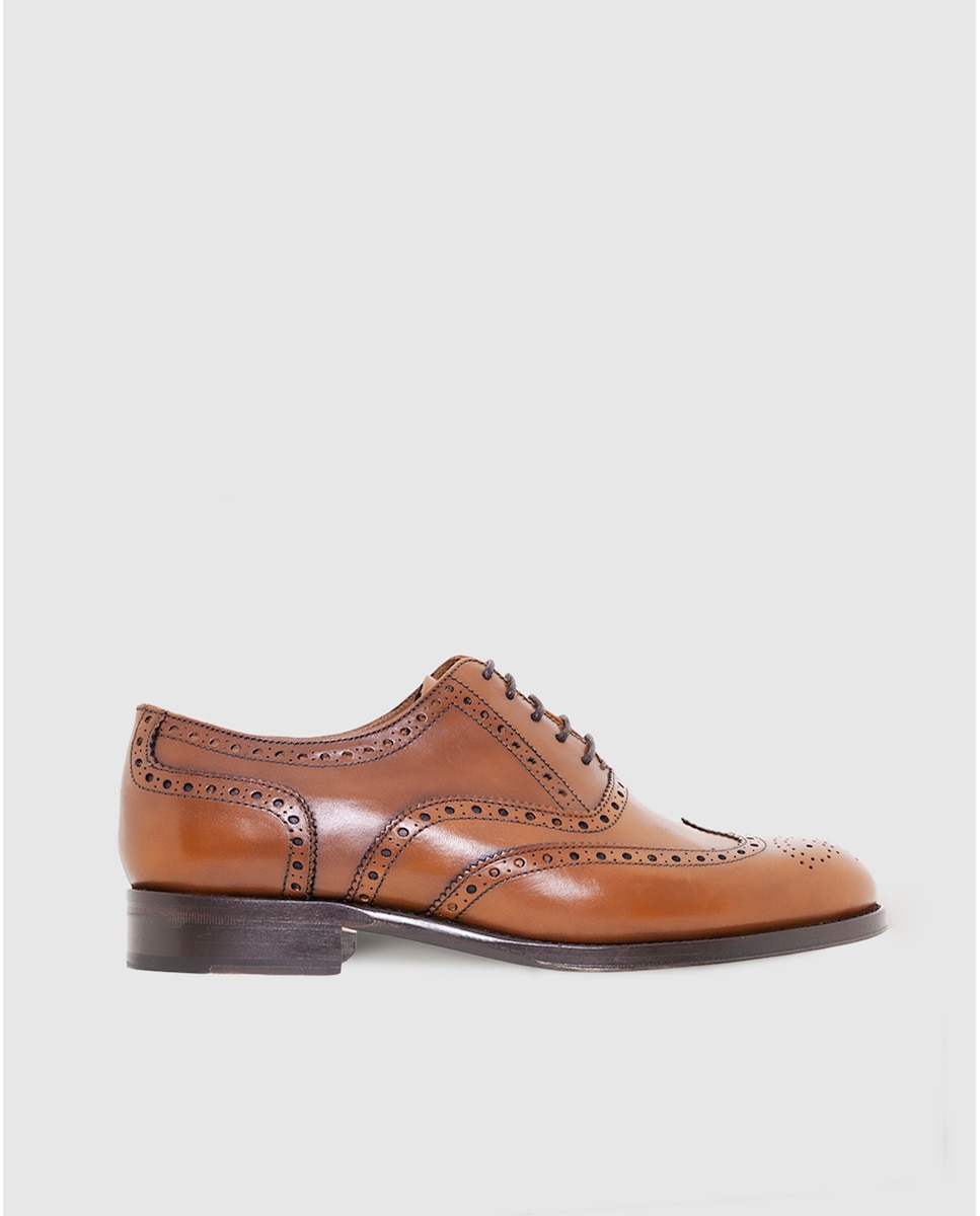 Мужские коричневые кожаные туфли на шнуровке Leyva, светло-коричневый