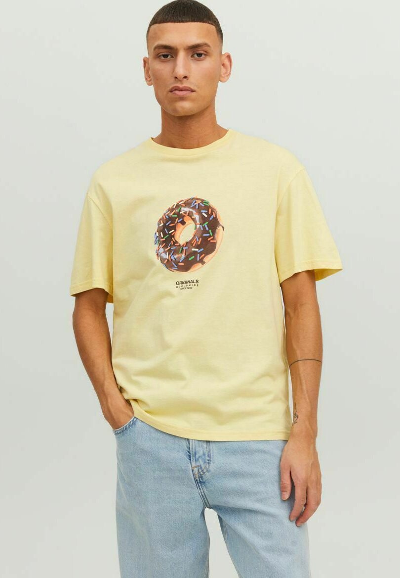 

Футболка с принтом Jack & Jones, светло-желтый