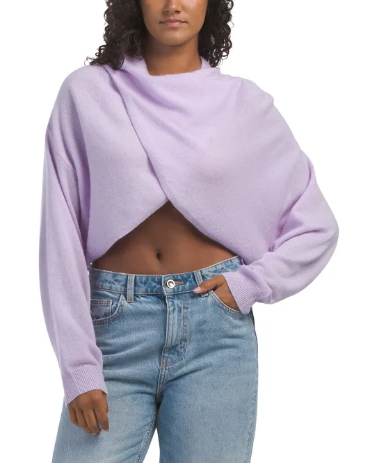 

Кашемировый свитер с плечами 525 America, цвет Lilac