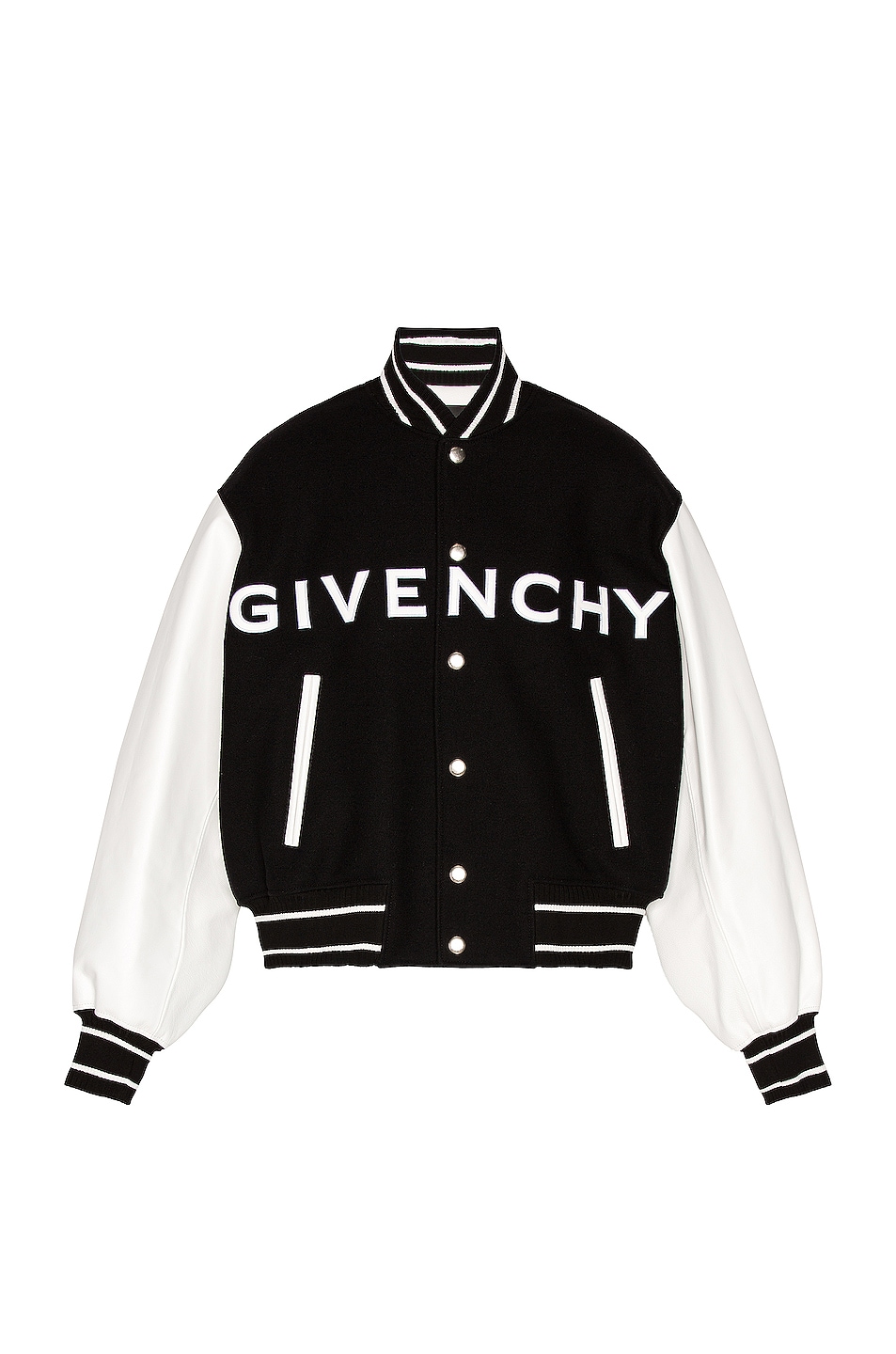 Куртка Givenchy Wool & Leather Varsity, черный
