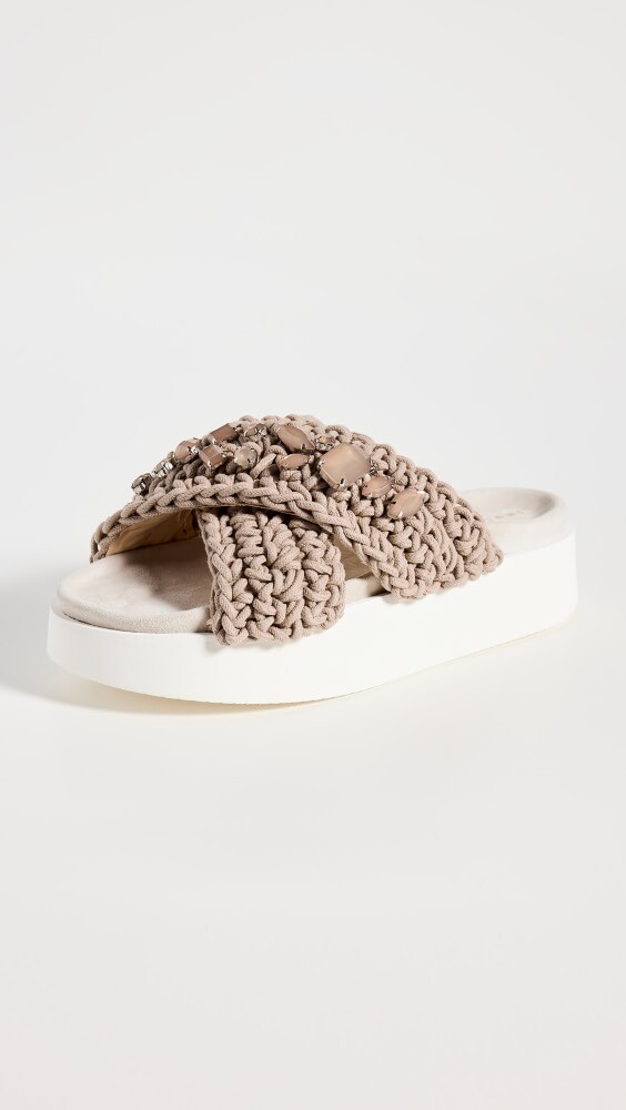 

Сандалии Inuikii Woven Stones Platform, серо-коричневый
