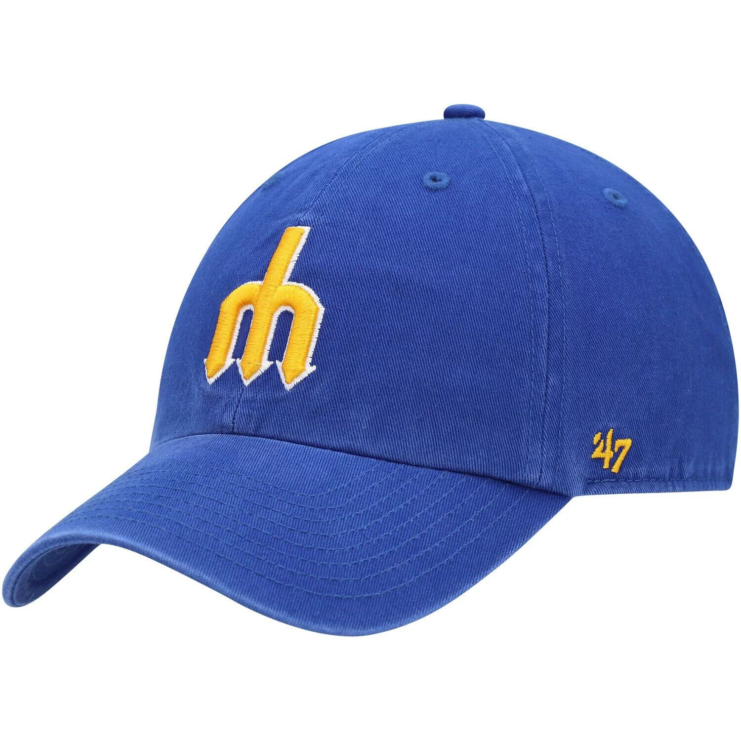 

Мужская регулируемая шляпа с логотипом Royal Seattle Mariners 1977 '47 Cooperstown Collection