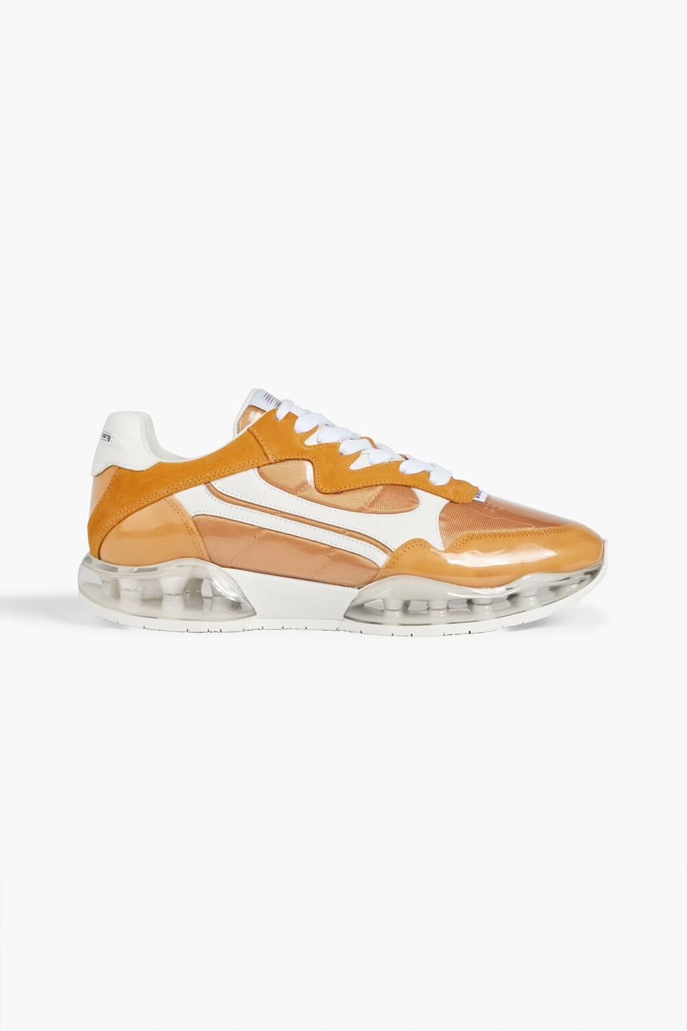 

Кроссовки Stadium из сетки, замши и ПВХ Alexander Wang, цвет Marigold