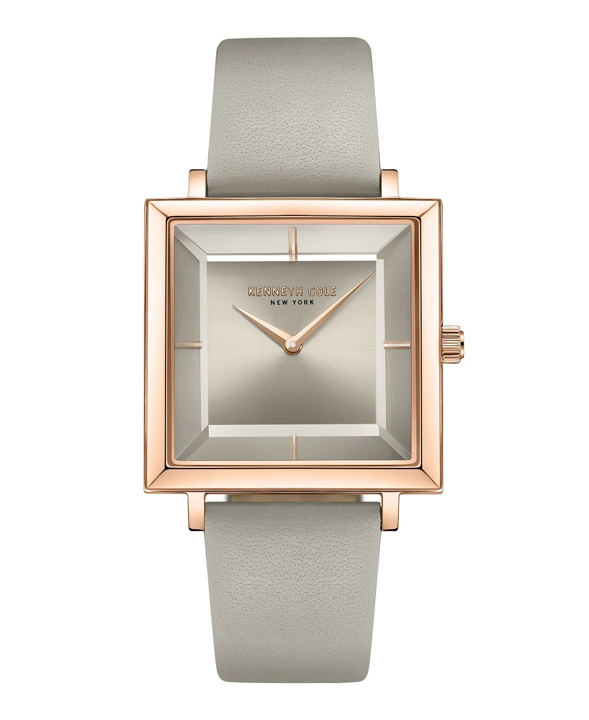 

Женские кварцевые классические серые часы из натуральной кожи 30,5 мм Kenneth Cole New York, серый