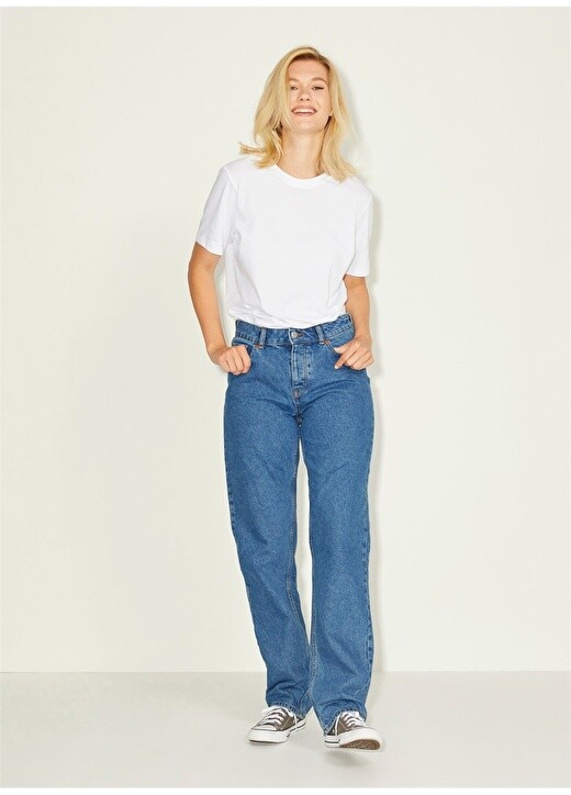 

Синие женские брюки Mom fit JJXX, Синий, Синие женские брюки Mom fit JJXX