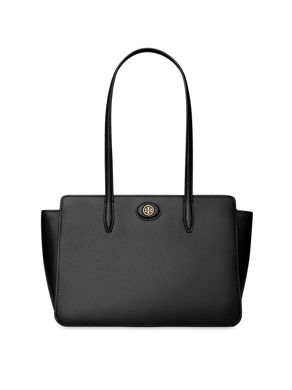 

Маленькая кожаная большая сумка Robinson Tory Burch, черный