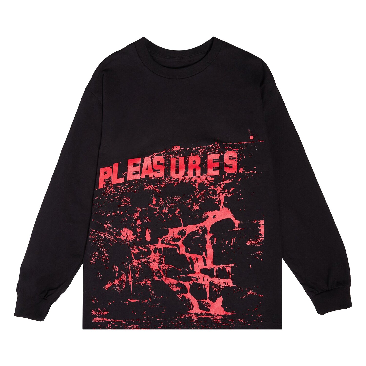 

Футболка Pleasures с длинными рукавами, черная