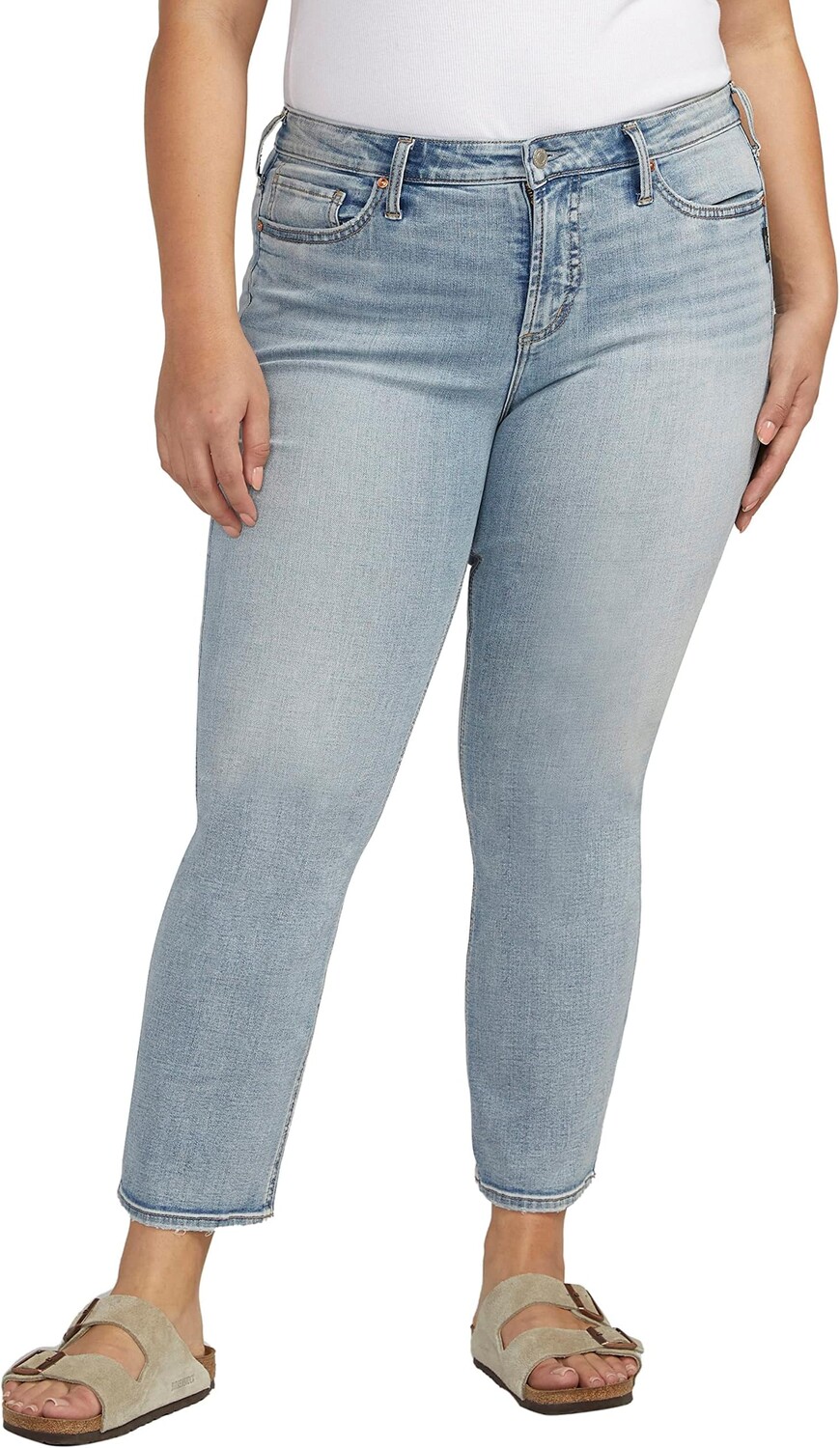 

Джинсы Plus Size Most Wanted Mid-Rise Ankle Jeans W63424ECF139 Silver Jeans Co., цвет Indigo