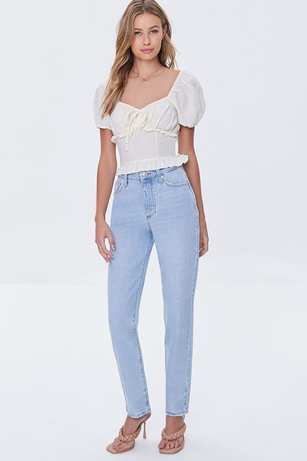 

Длинные джинсы Mom с высокой посадкой Forever 21, деним