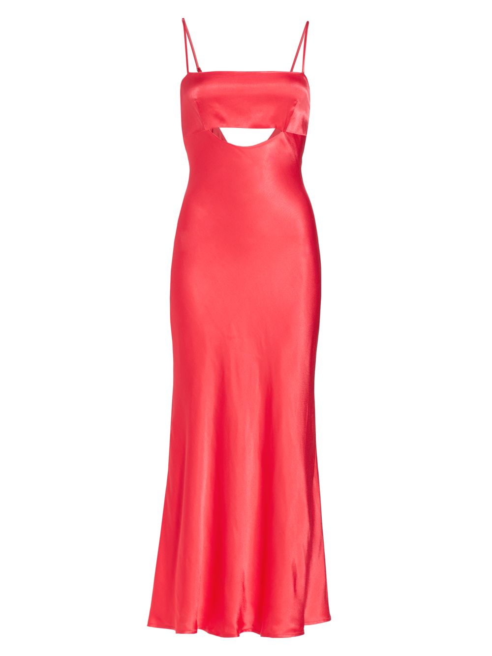 Атласное платье Bellerose с вырезами ASTR The Label, коралловый