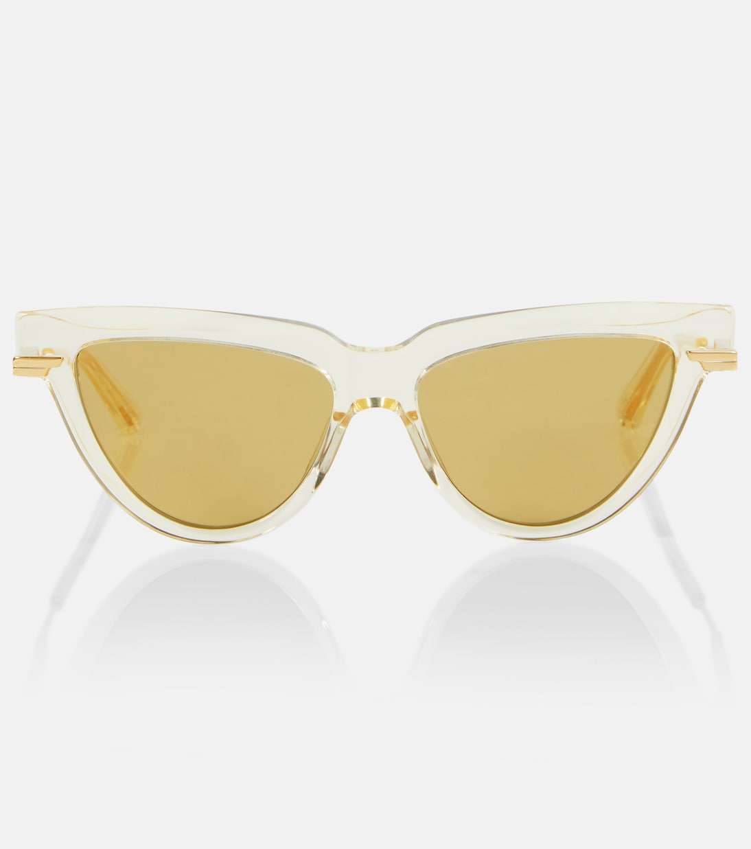 Солнцезащитные очки «кошачий глаз» Bottega Veneta, желтый солнцезащитные очки кошачий глаз bottega veneta розовые