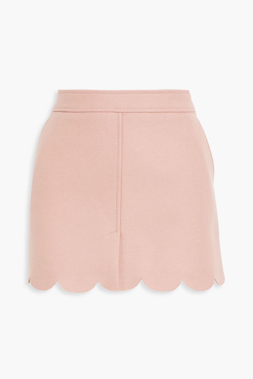 

Твидовая мини-юбка с зубцами REDVALENTINO, античная роза