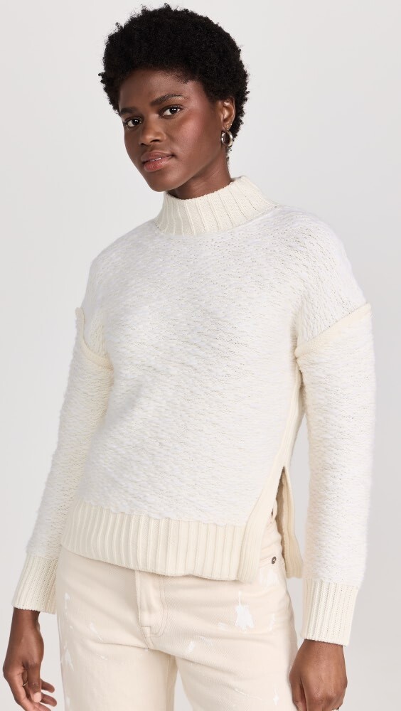 

Свитер 3.1 Phillip Lim Wool Float Jacquard Turtleneck, слоновая кость