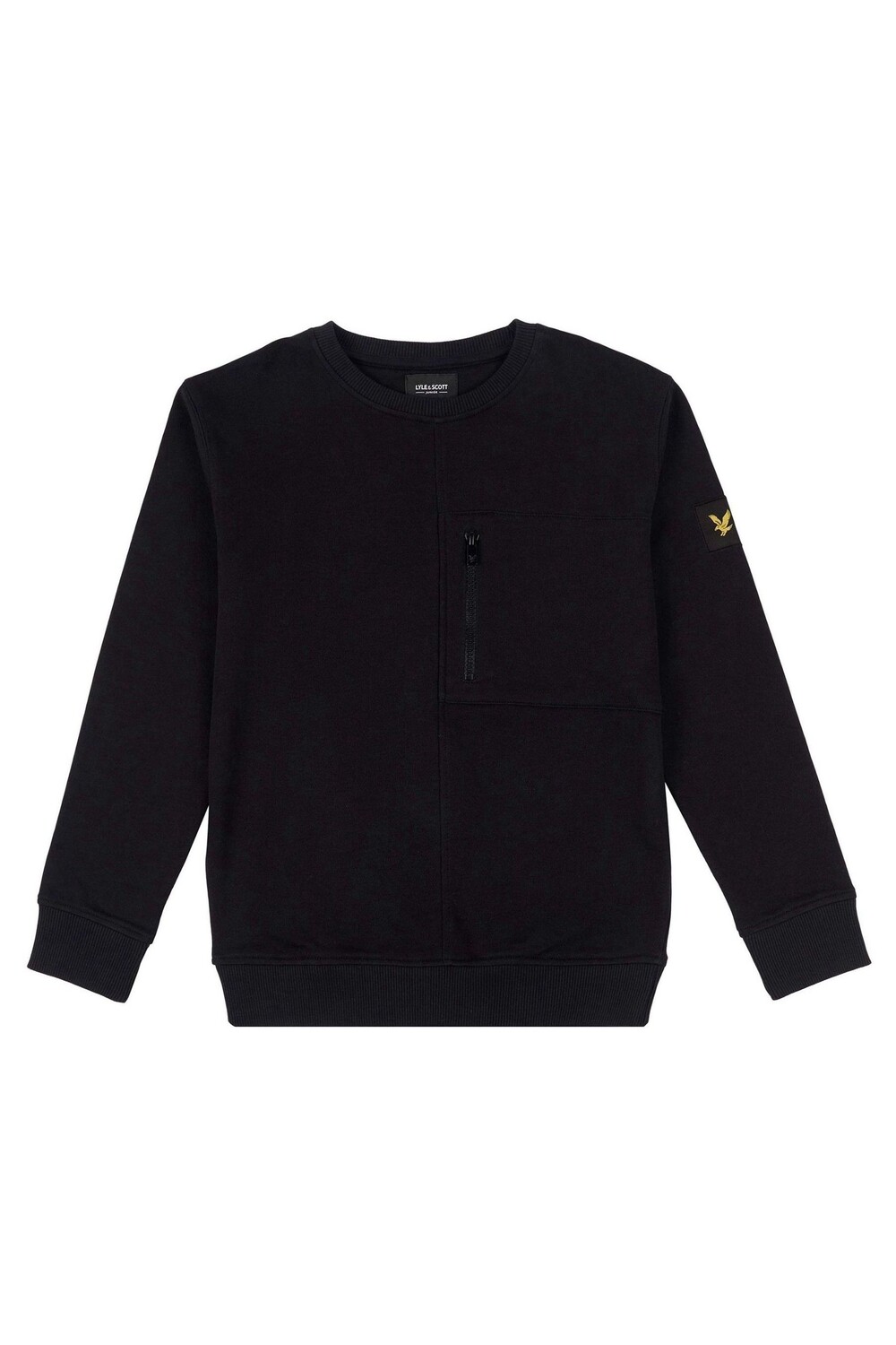 

Черная толстовка для мальчика с карманами Lyle & Scott, черный
