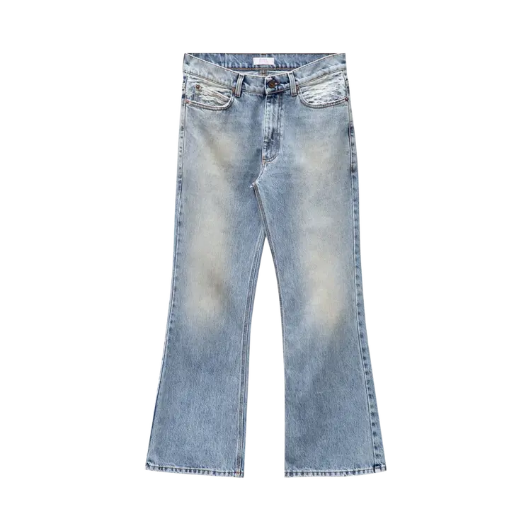 Брюки ERL Patchwork Stars Denim 'Light Blue', синий