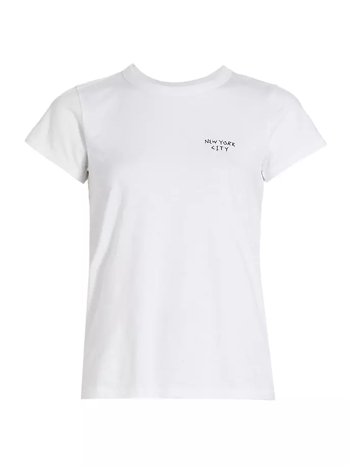 

Хлопковая футболка с круглым вырезом NYC Rag & Bone, белый