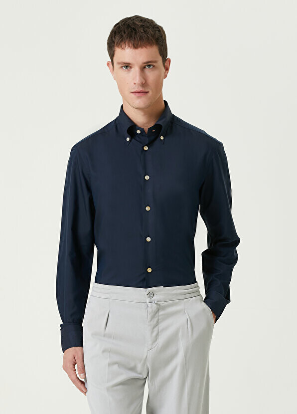 

Голубая рубашка Kiton