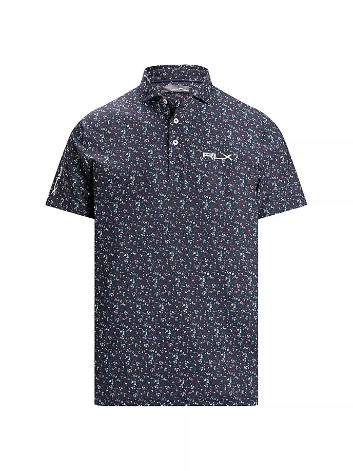 

Рубашка поло узкого кроя с цветочным принтом Rlx Ralph Lauren, красный