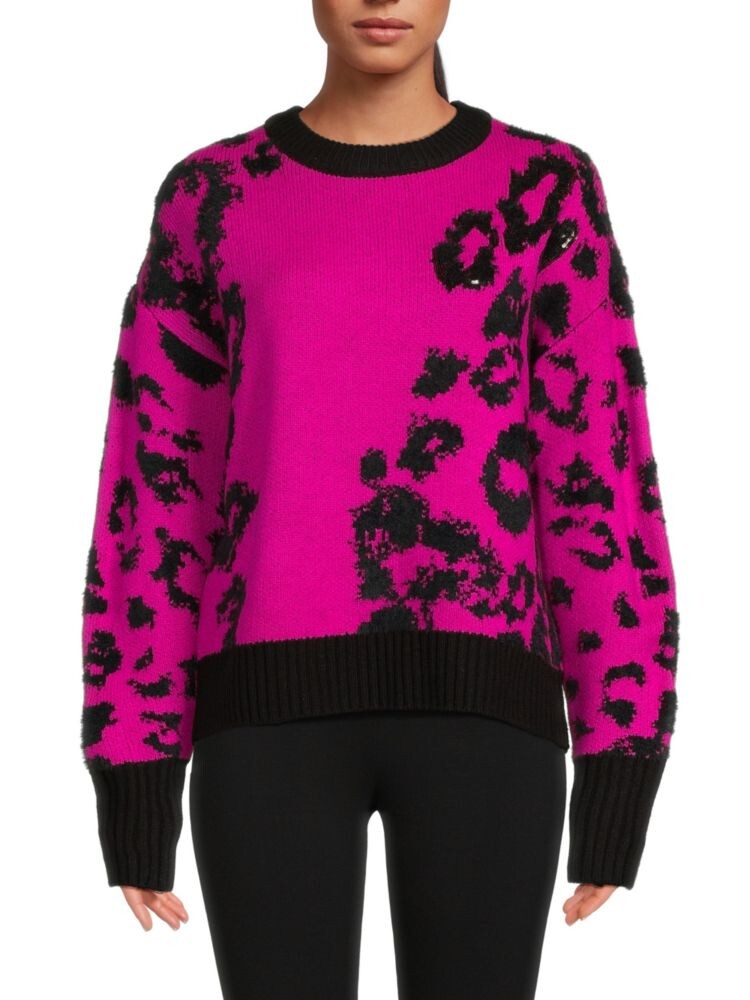

Свитер с животным принтом Dkny, цвет Pink Black