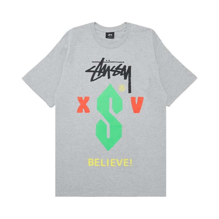 Футболка Stussy Believe 'Grey Heather', серый