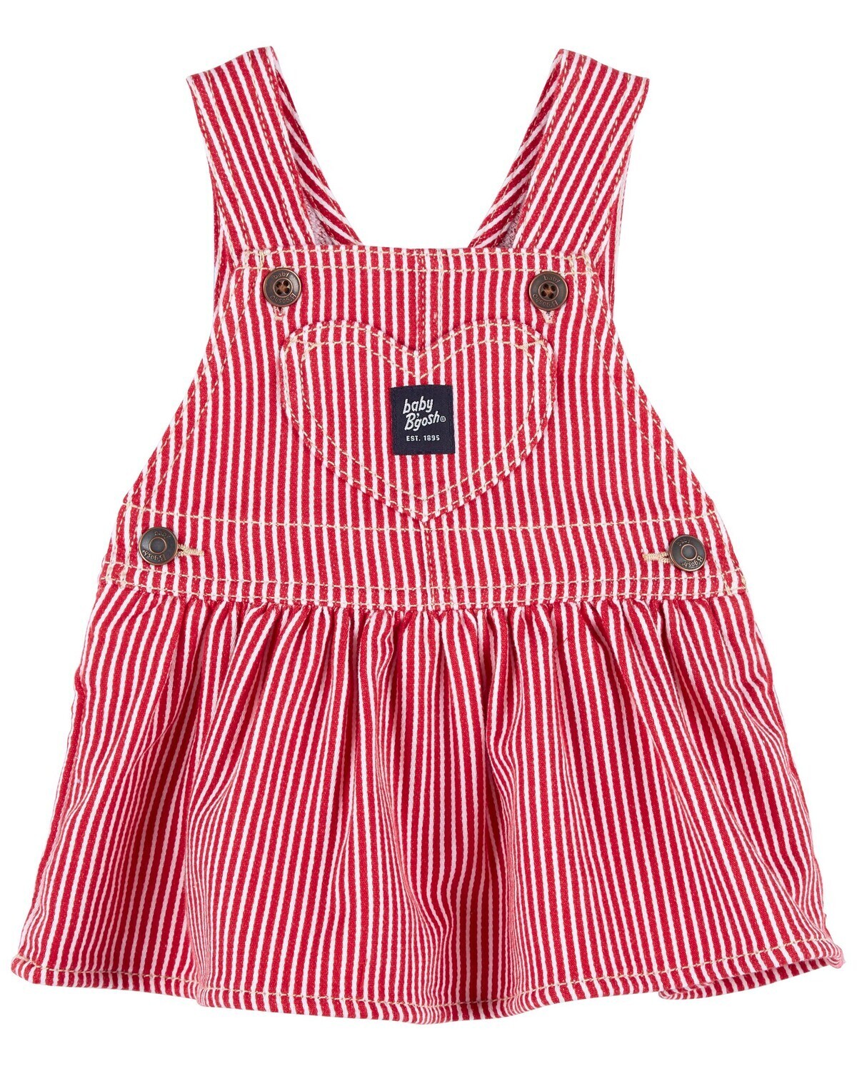 

Платье-джемпер Baby Hickory в полоску из твила Carter's, красный
