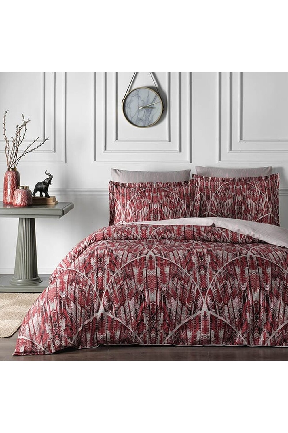 

Комплект пододеяльников Linens Sc Morgan двойной, бордовый