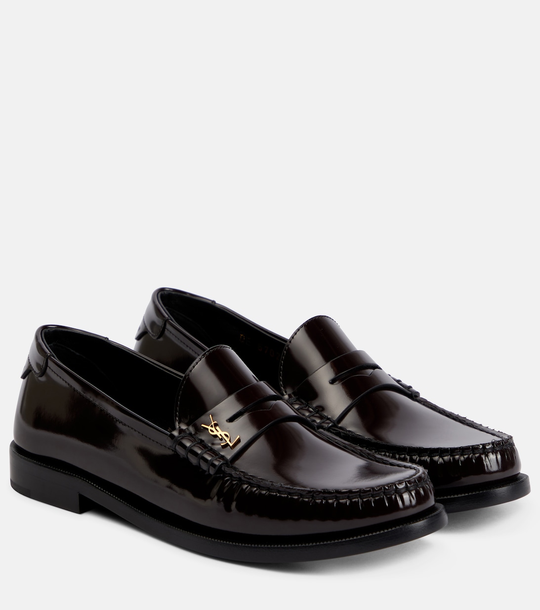 Кожаные мокасины Le Loafer Saint Laurent, черный кожаные мокасины sammy leather loafer allsaints черный