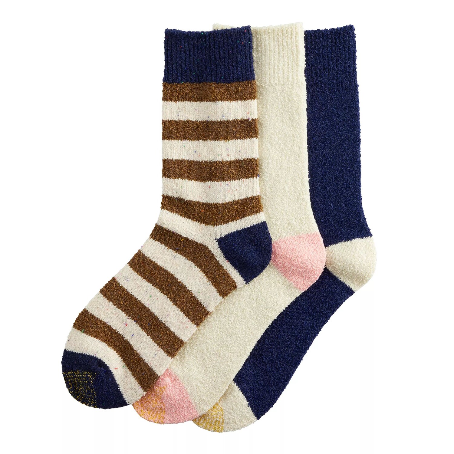 

Женские модные круглые носки GOLDTOE Boucle, набор из 3 штук GOLDTOE
