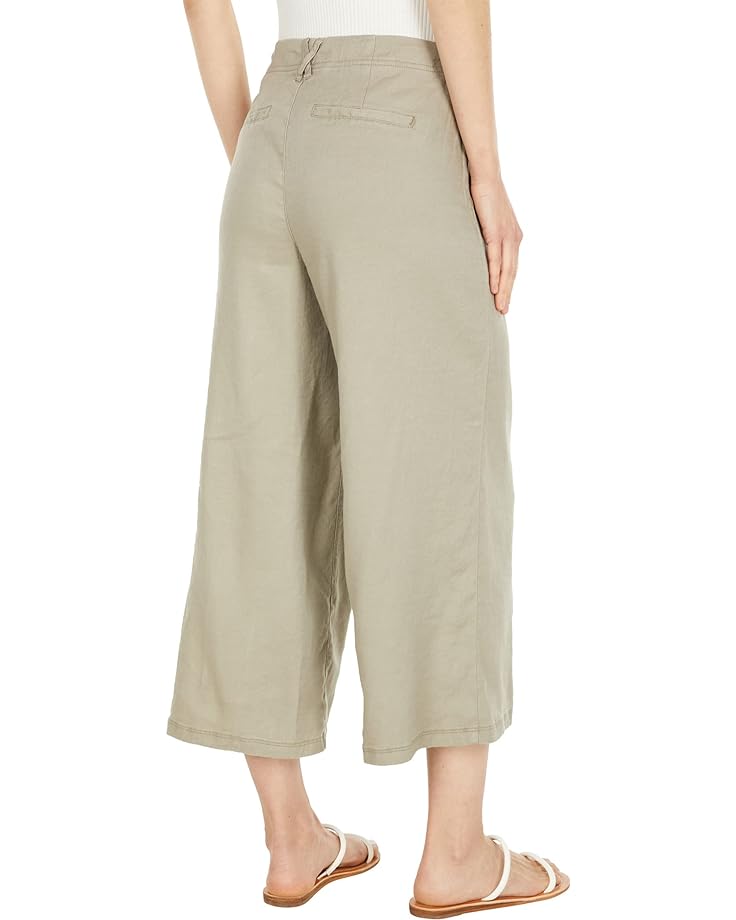Брюки NYDJ Petite Linen Cropped Wide Leg Pants, цвет Wet Sand summer thin cropped pants chinese style linen cropped shorts men s large casual pants harlan cotton linen cropped pants