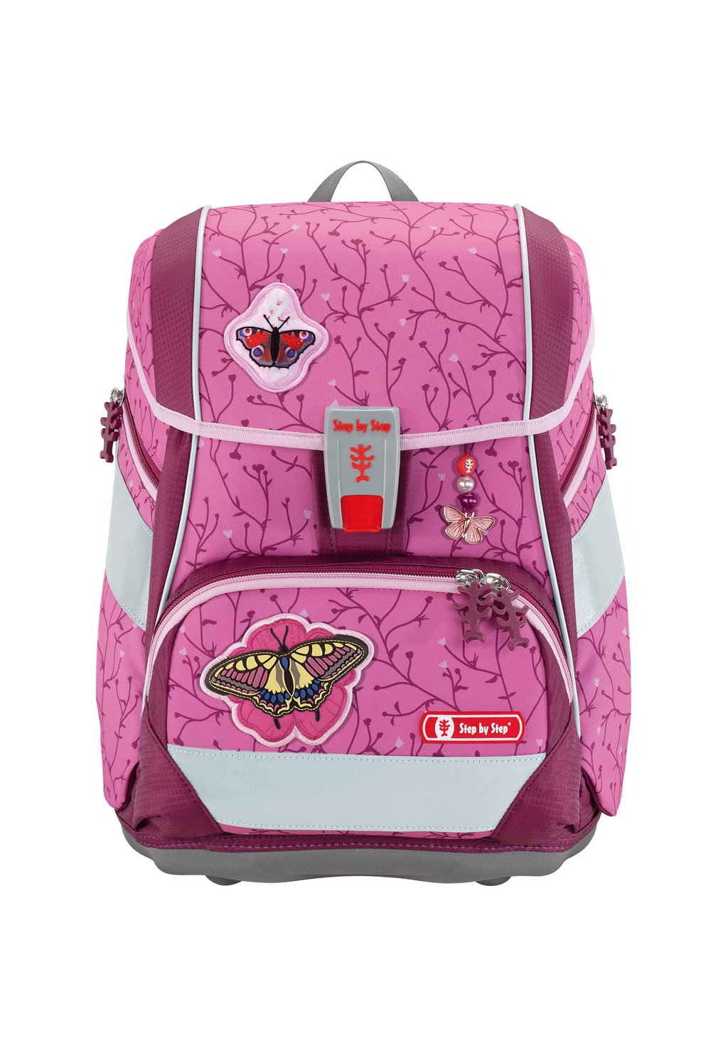step by step ранец kid shiny butterfly с наполнением Набор школьных сумок 2IN1 PLUS SET 6TLG Step by Step, цвет natural butterfly