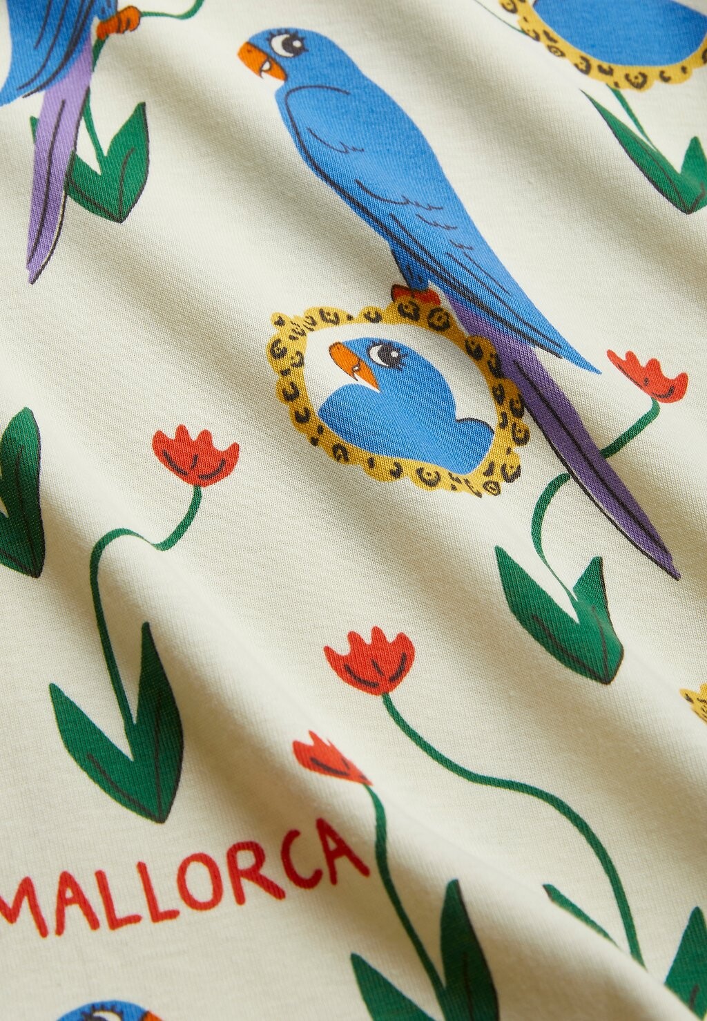 

Платье из джерси Parrots Trumpet Sleeve Dress Mini Rodini, мультиколор