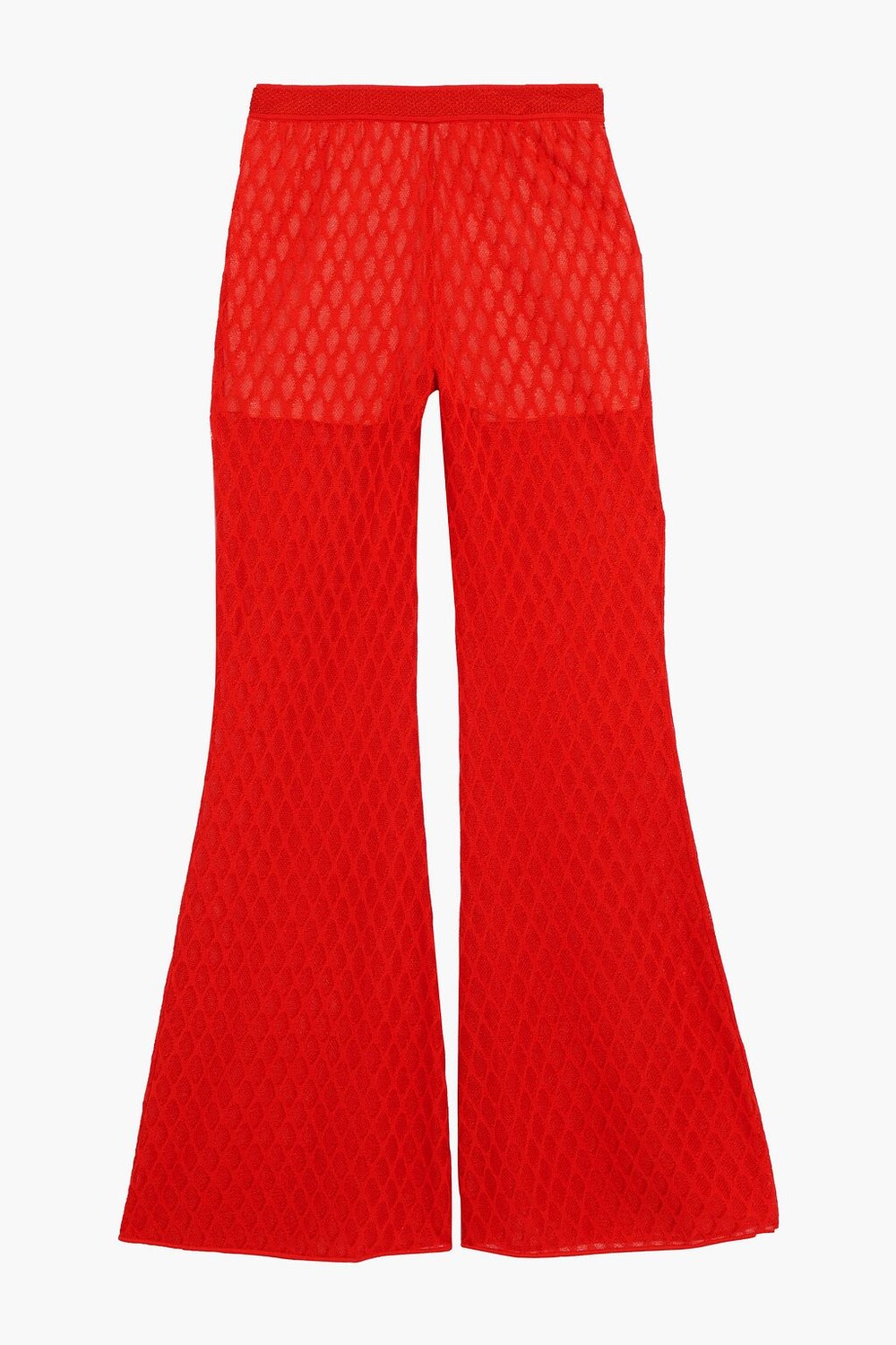 

Широкие брюки крючком из смесового хлопка. Missoni, красный