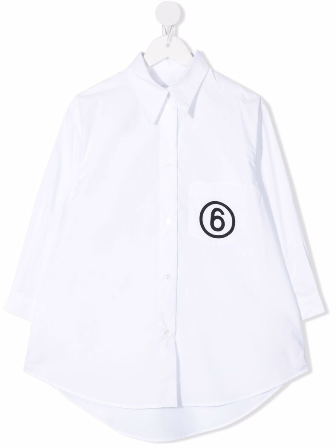 

MM6 Maison Margiela Kids рубашка с логотипом, белый