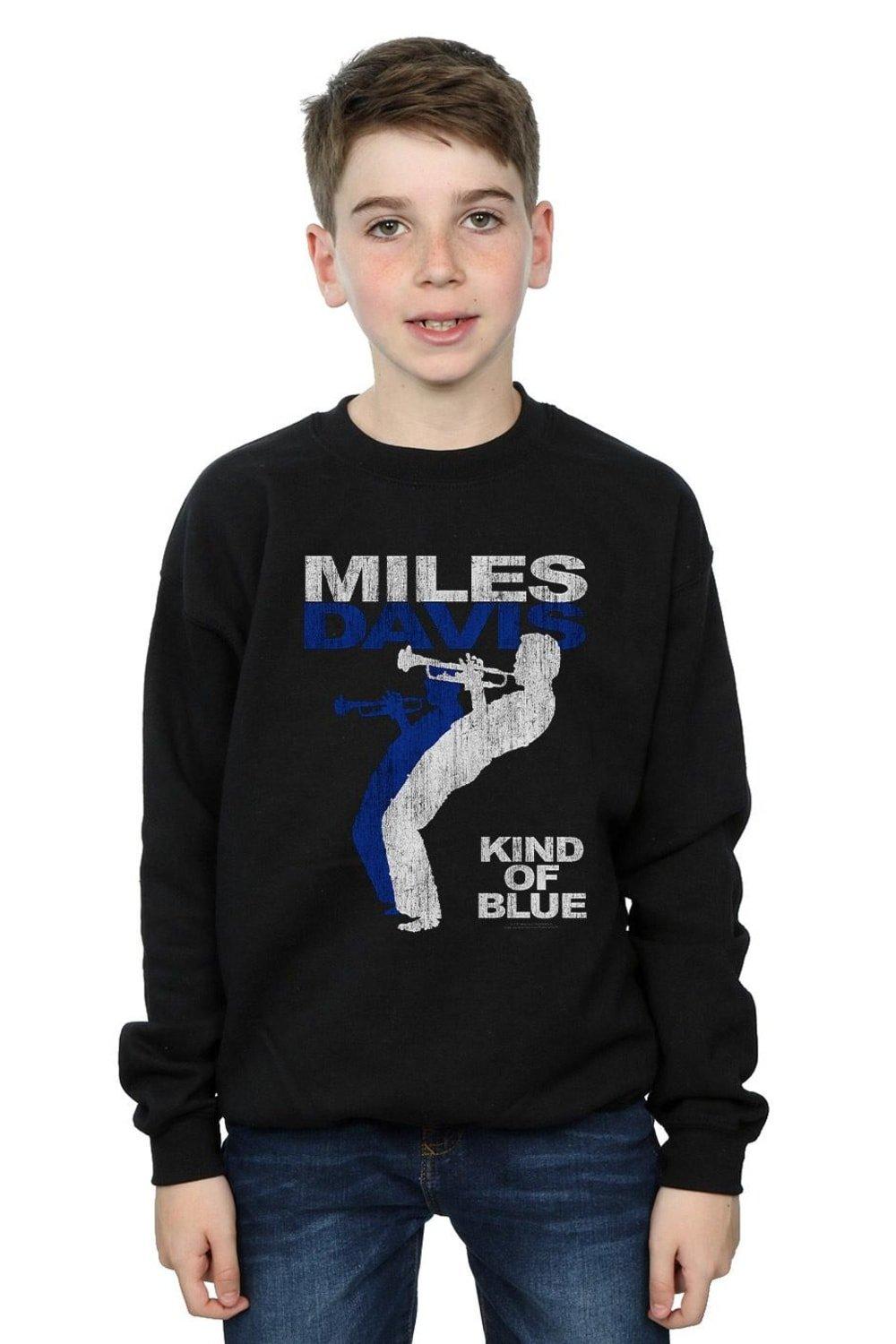 Толстовка Kind Of Blue с потертостями Miles Davis, черный виниловая пластинка miles davis – kind of blue lp