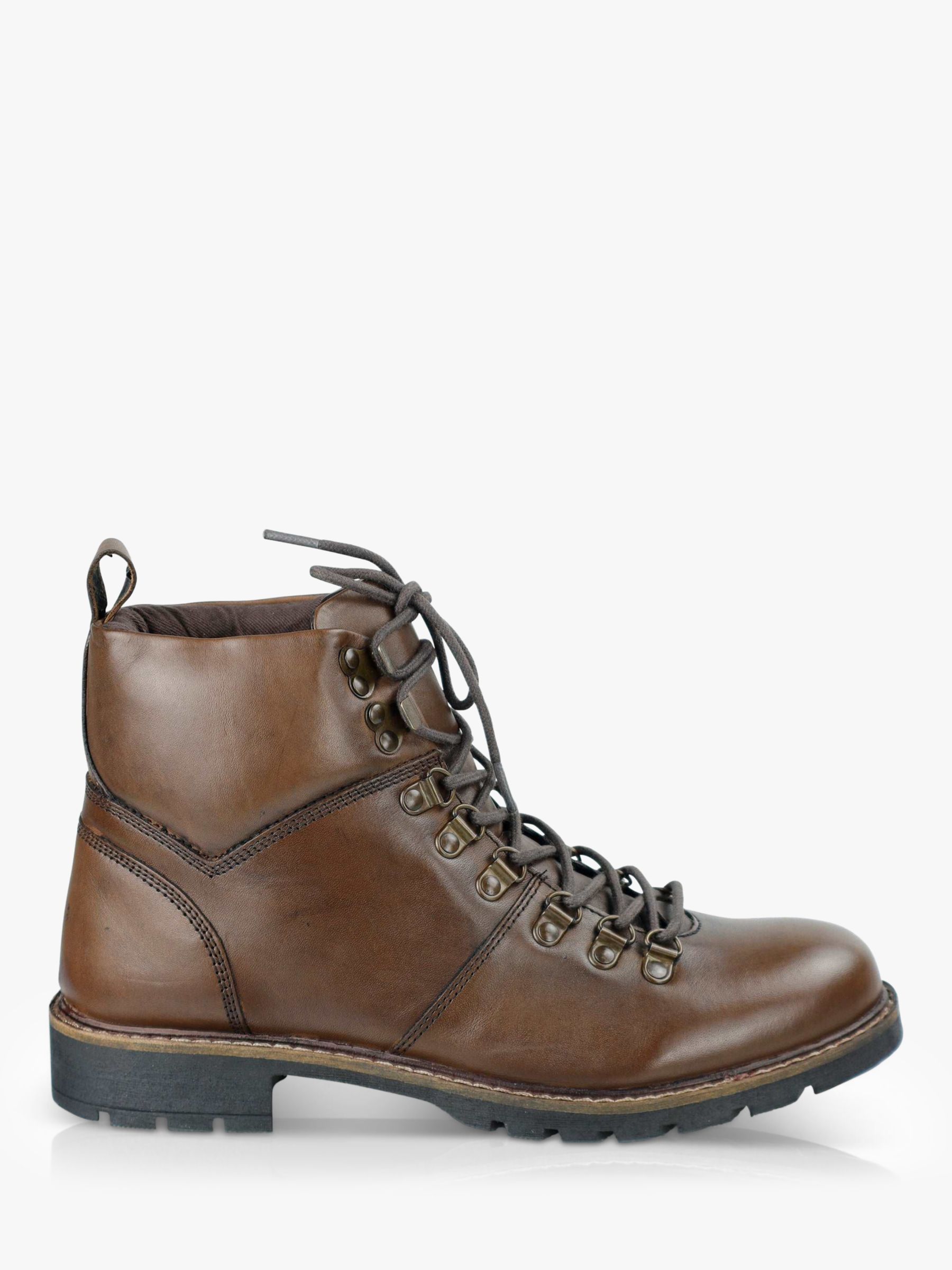 Мраморные кожаные ботинки на шнуровке Silver Street London, коричневый