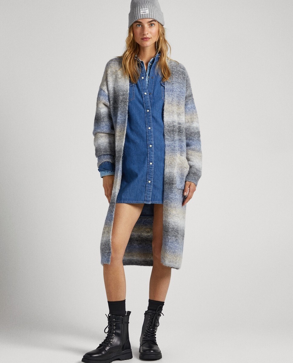 

Длинный женский кардиган с эффектом градиента Pepe Jeans, мультиколор