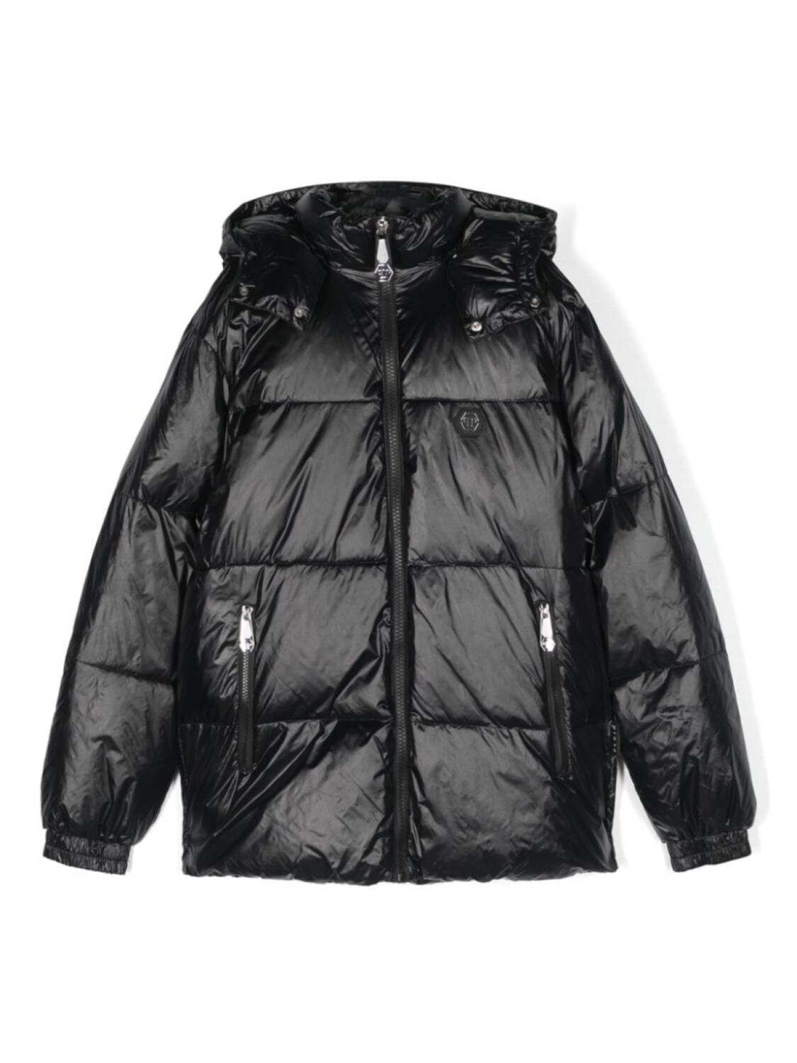 

Philipp Plein пуховик с логотипом, черный
