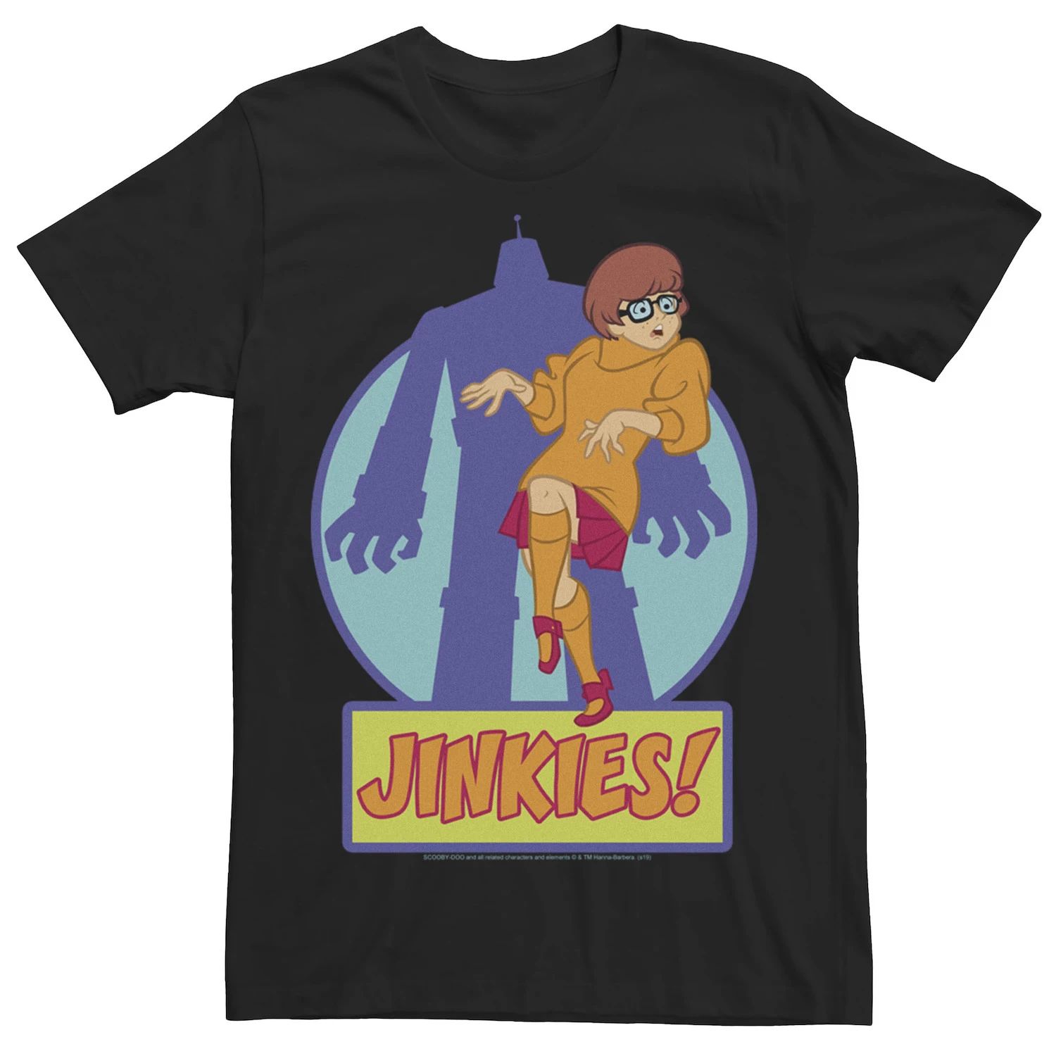 Мужская футболка Scooby-Doo Velma Jinkies Monster Shadow Licensed Character мужская футболка с коротким рукавом scooby doo velma jinkies fifth sun