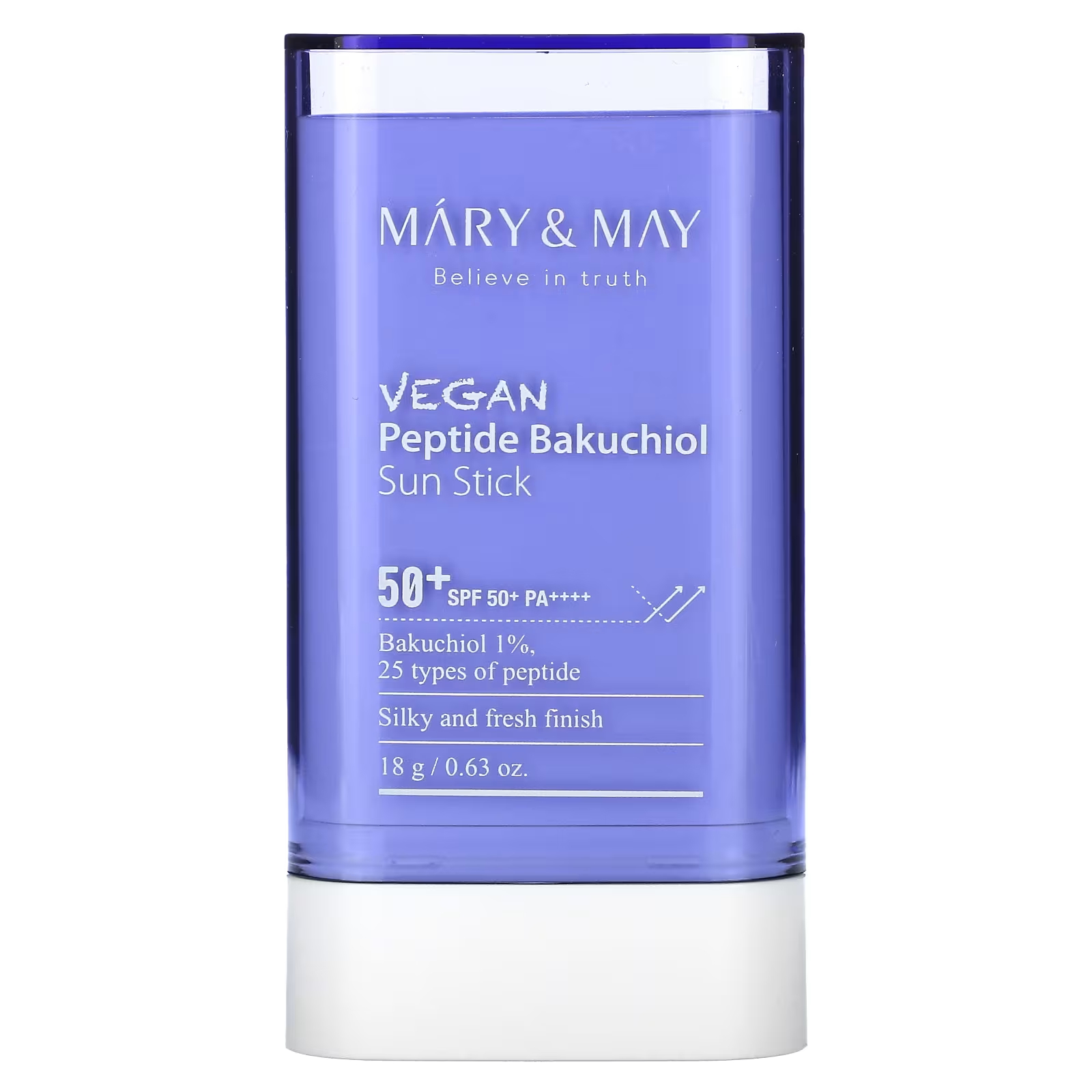 Солнцезащитный крем-стик Mary & May Vegan Peptide Bakuchiol Sun Stick SPF 50+ PA++++, 18 г цена и фото