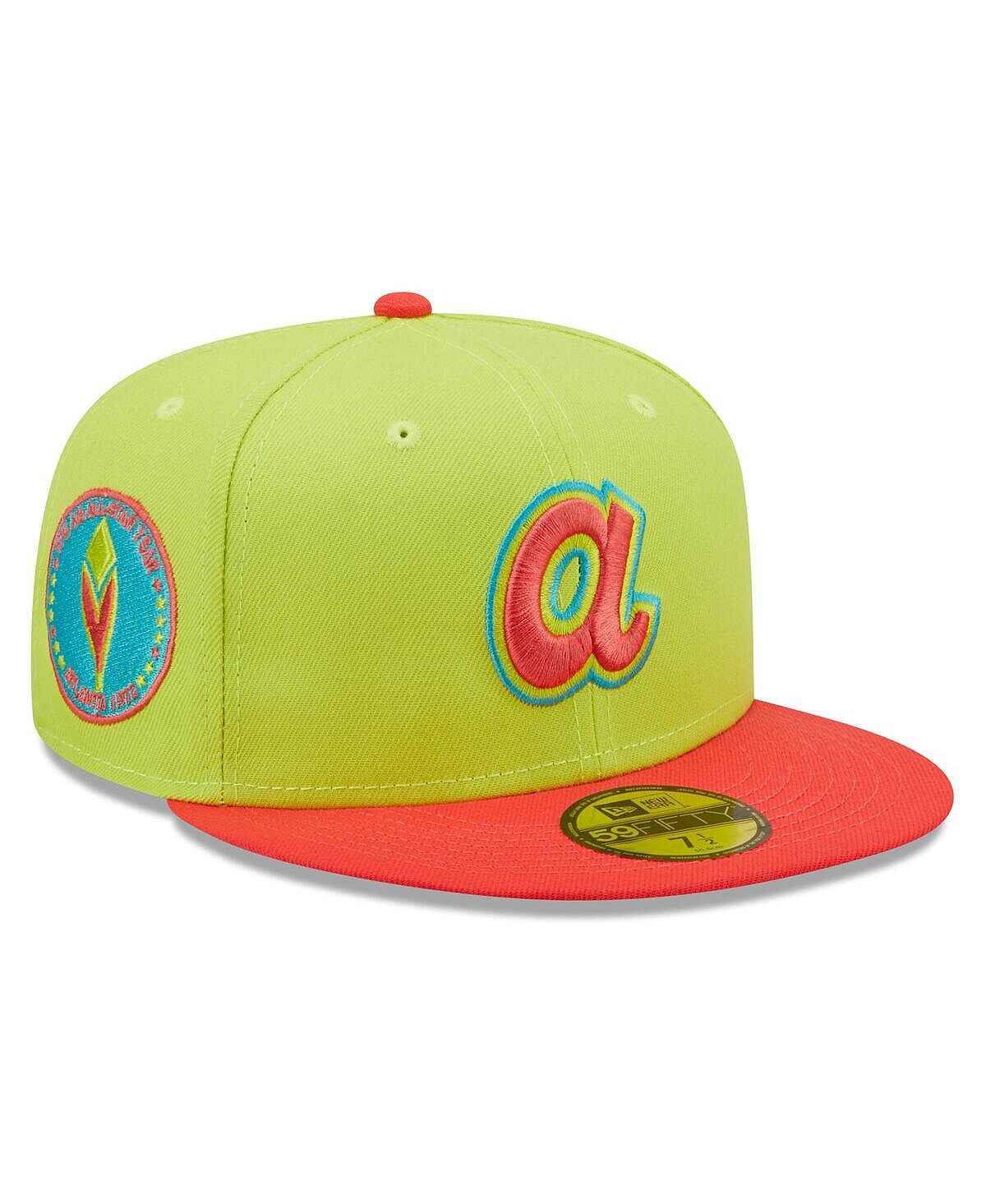 

Мужская зелено-красная шляпа Atlanta Braves 1972 MLB All-Star Game Cyber ​​Highlighter 59FIFTY. New Era