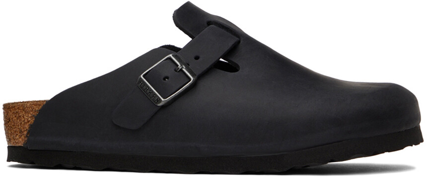 

Черные бостонские сабо обычного размера Birkenstock