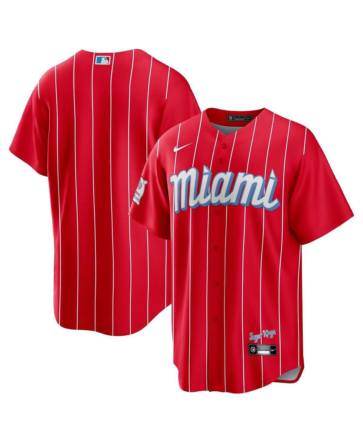 

Мужская красная майка команды Miami Marlins City Connect Replica Team Nike