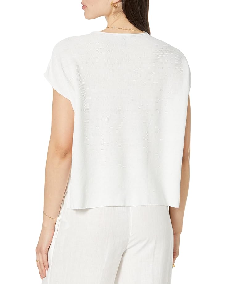 

Топ Eileen Fisher Crew Neck Top, белый