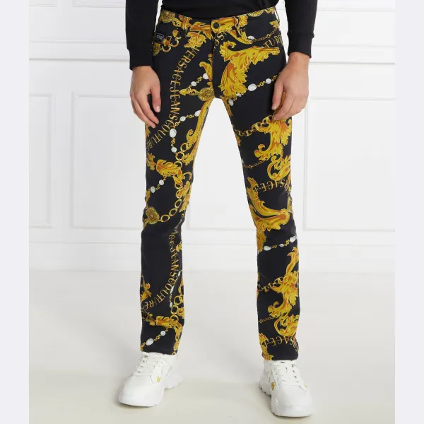 

Джинсы узкого кроя Versace, черный