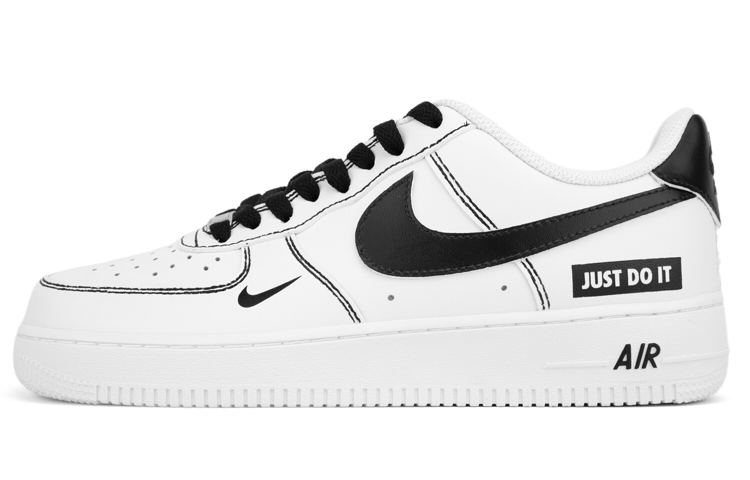 

Кроссовки Nike Air Force 1 Skateboarding Shoes Unisex Low-top Black/White, черный/белый
