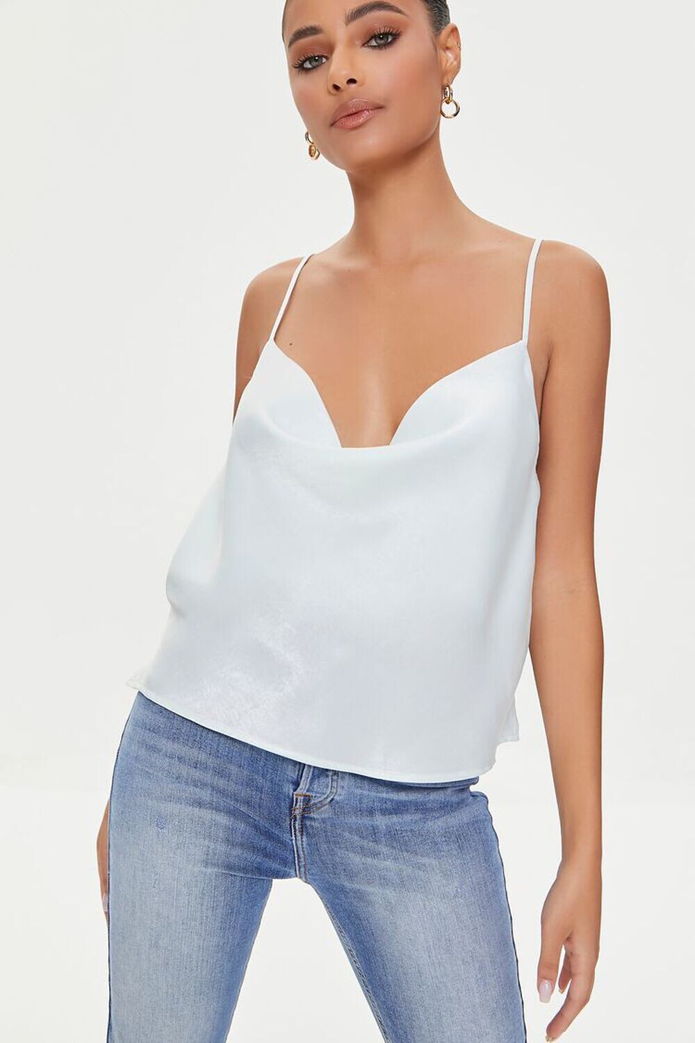 

Атласная майка с капюшоном Forever 21