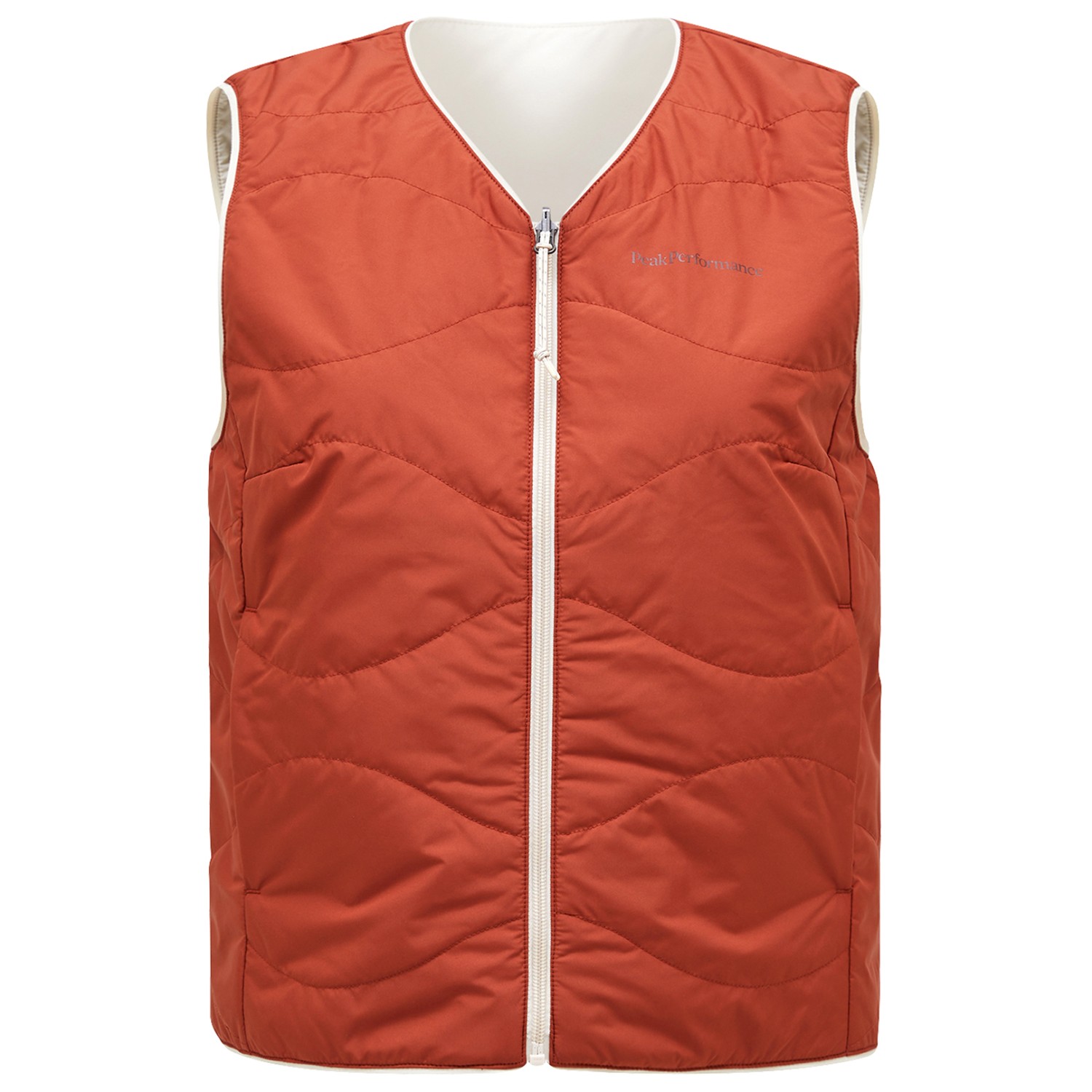 Жилет из синтетического волокна Peak Performance Women's Insulated Reversable Vest, цвет Spiced/Sand Fog